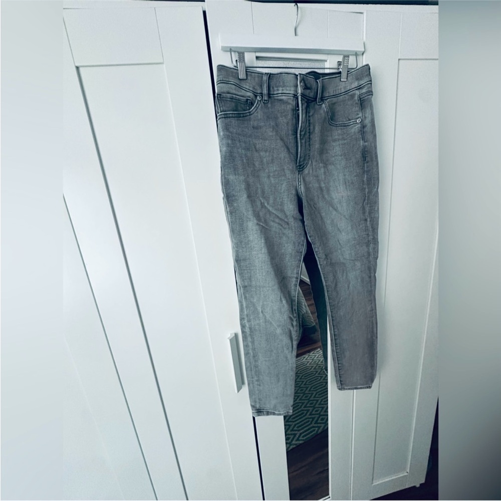 Express Skinny Jeans in Light Gray Denim High Waisted Women’s 10